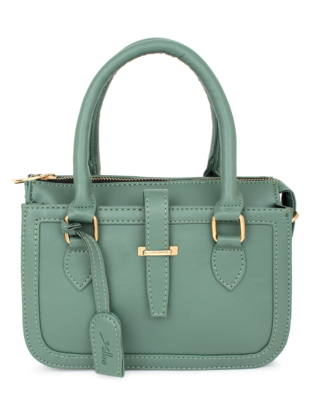 Green satchel Handbag