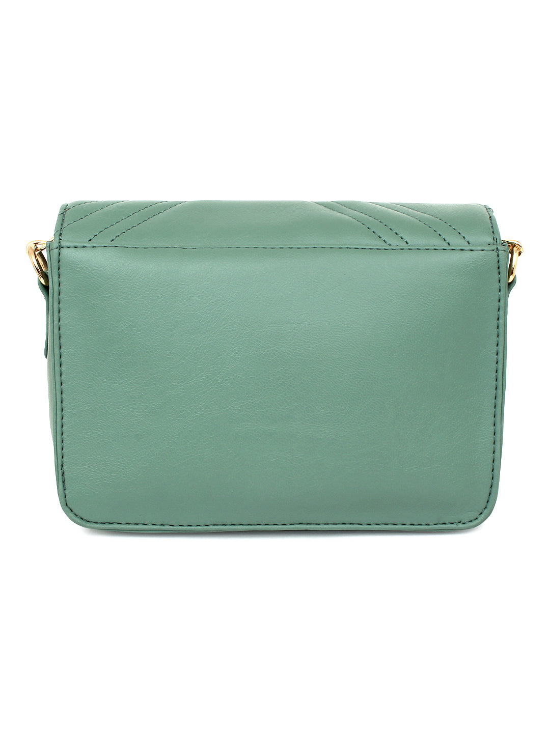 Trendy Quilted Green Sling Bag