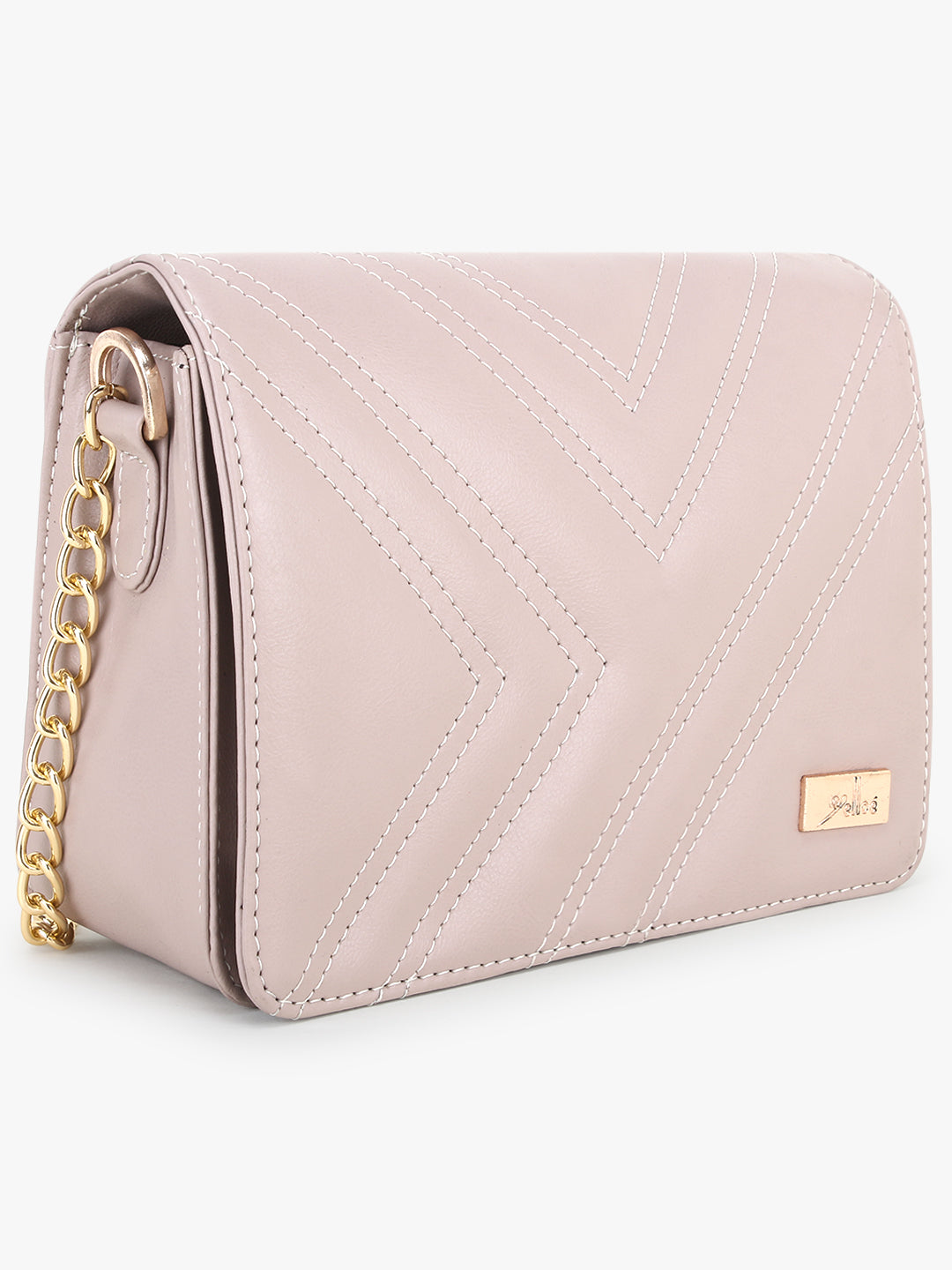 Trendy Pink Quilted Sling Bag