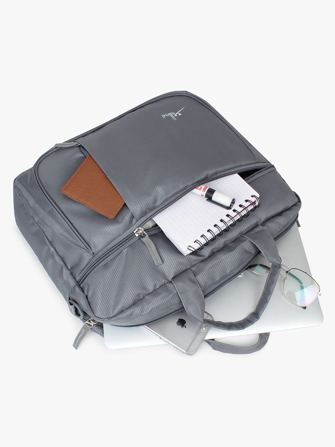 Grey Multi Compartment Laptop Bag