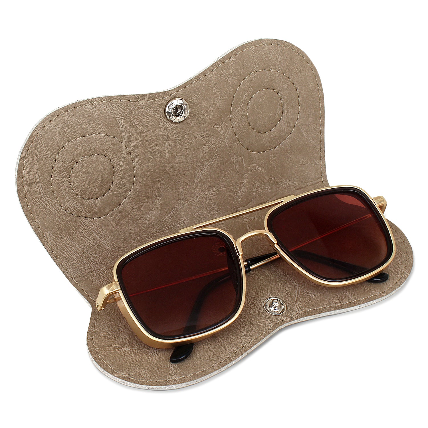 Beige Owl Sunglasses Utility Case