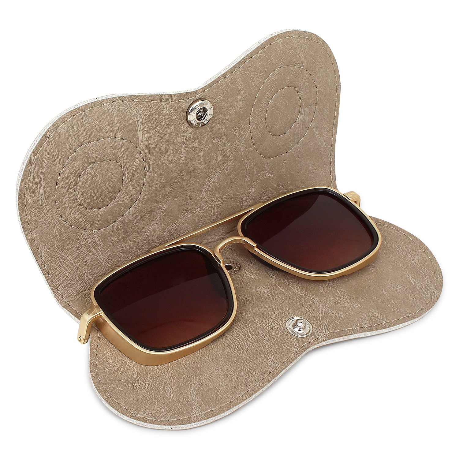 Beige Owl Sunglasses Utility Case