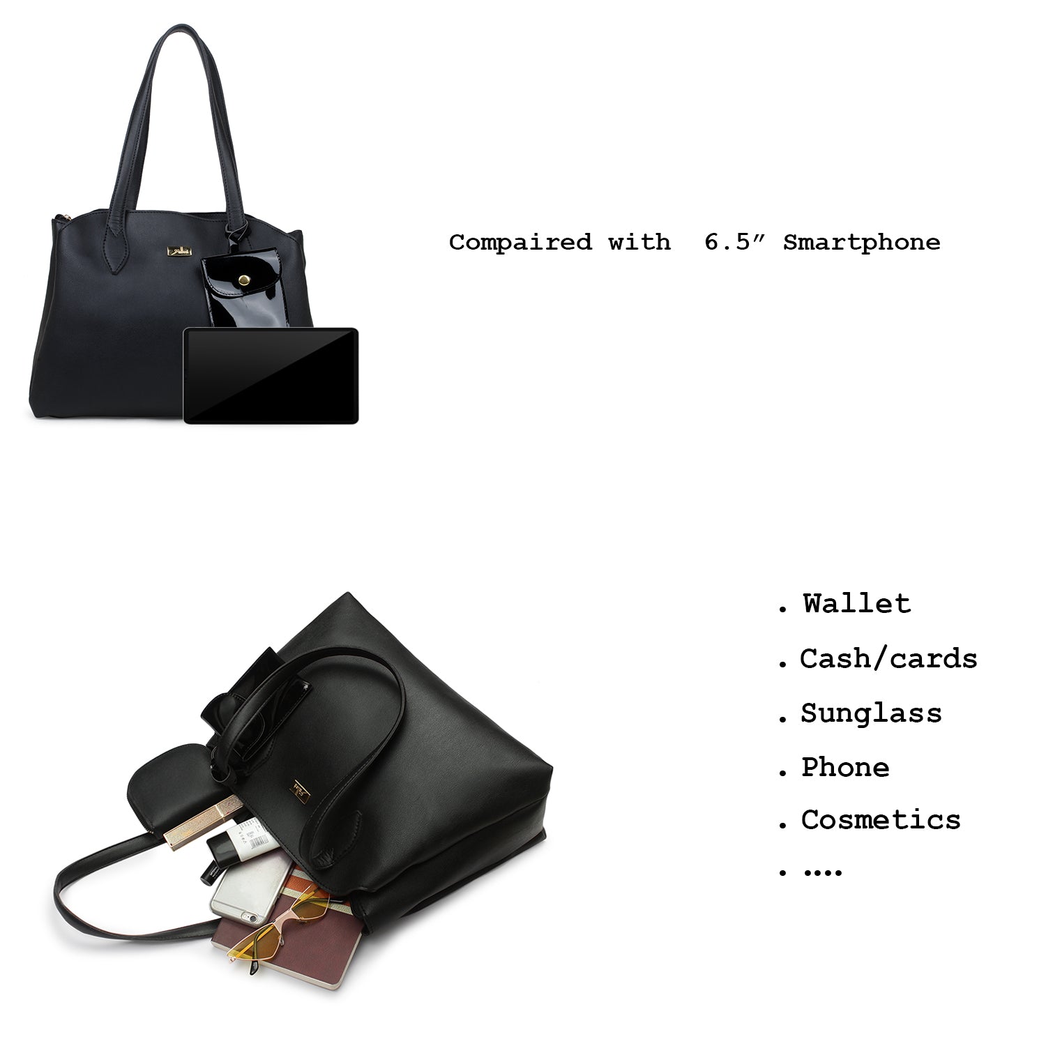 Multi Compartment Women'S Handbag with mini bag