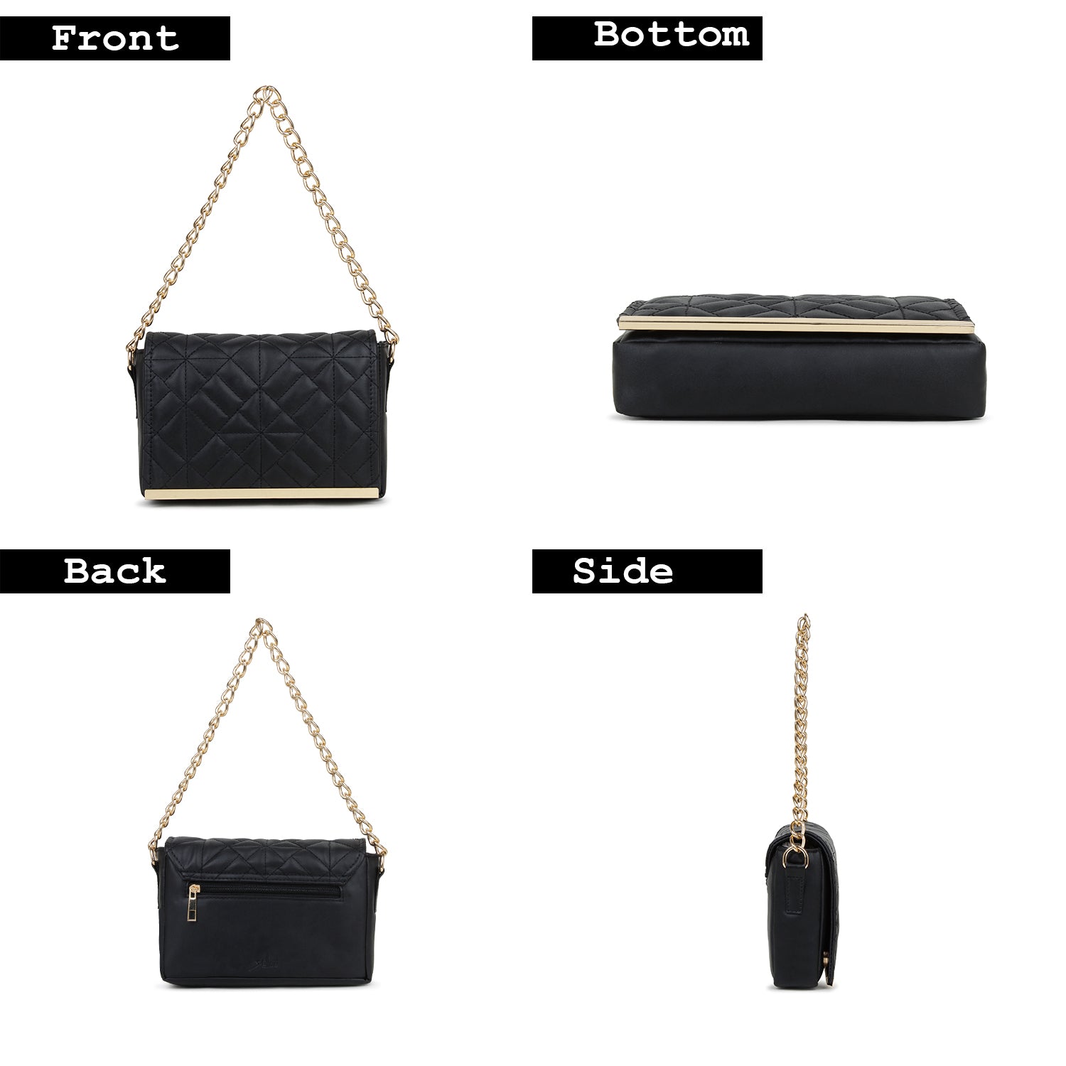 Women's Quilted Handheld Chain Bag