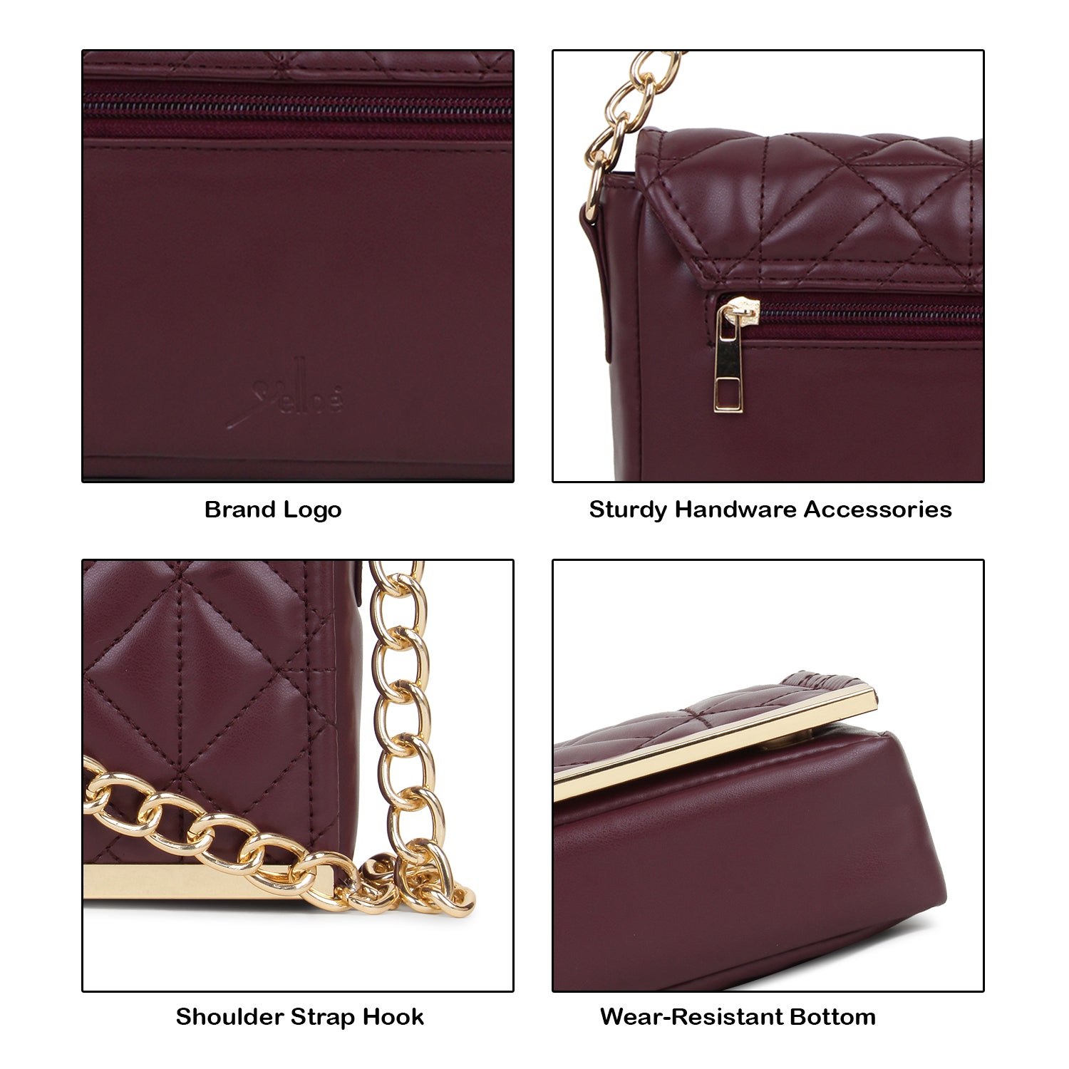 Women's Quilted Handheld Chain Bag