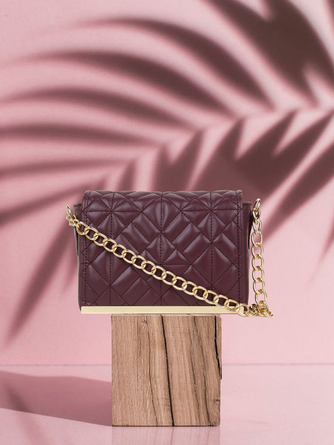 Women's Quilted Handheld Chain Bag