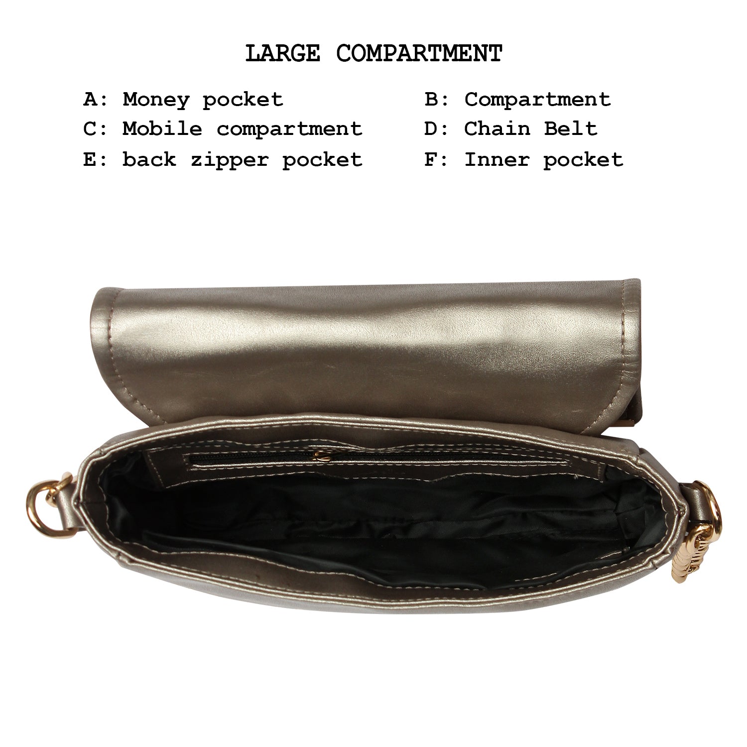 Women's Quilted Handheld Chain Bag