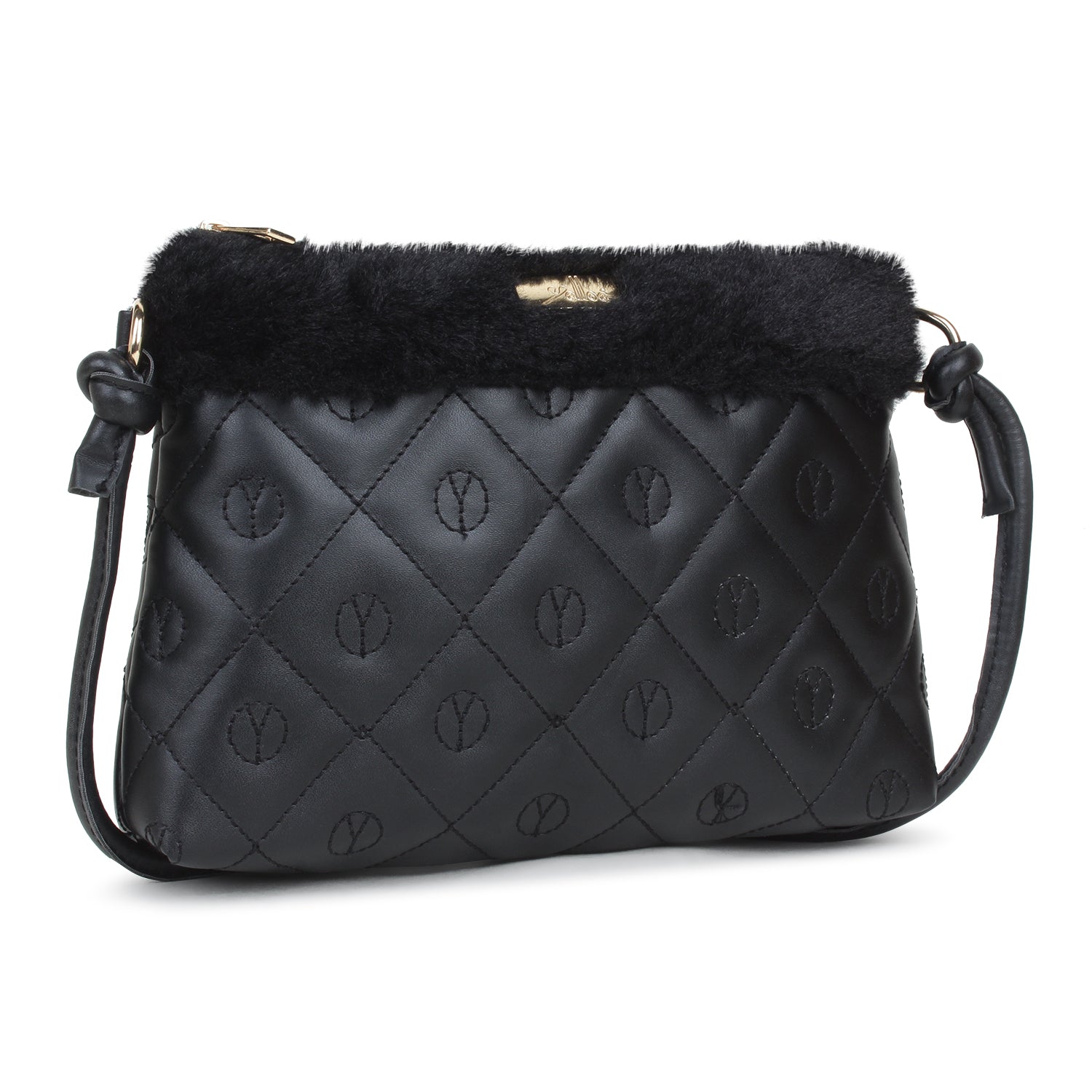 Black Quilted Small Sling Bag