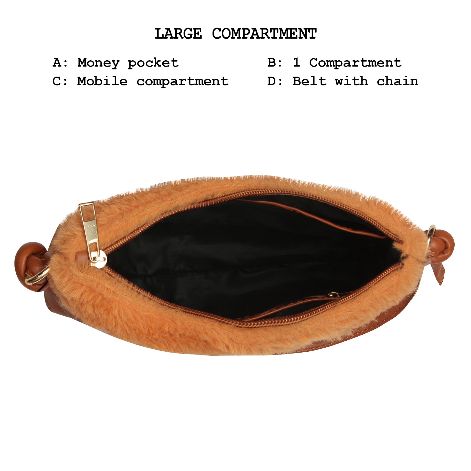 Tan Quilted Small Sling Bag