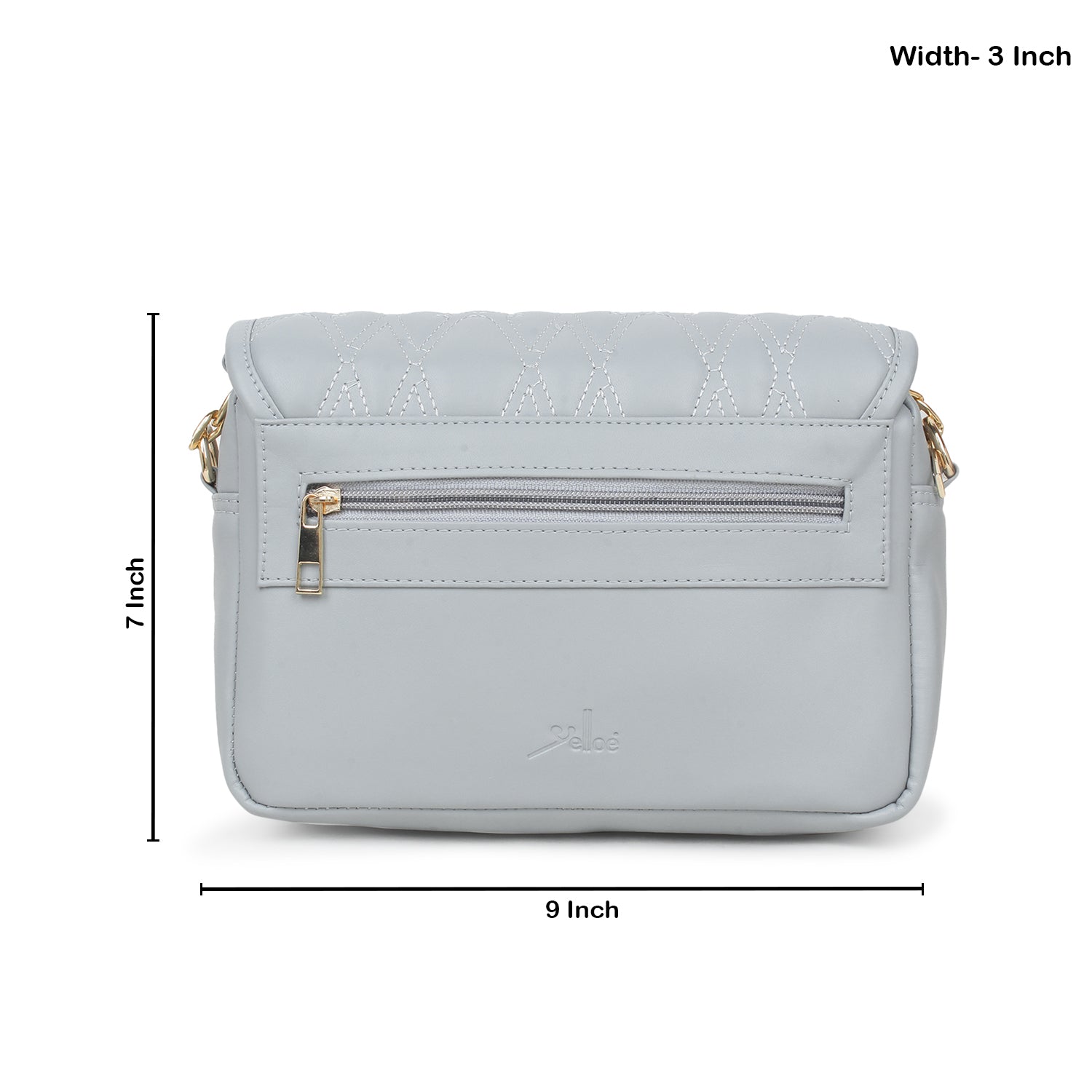 SKY BLUE Quilted Medium  Sling Bag