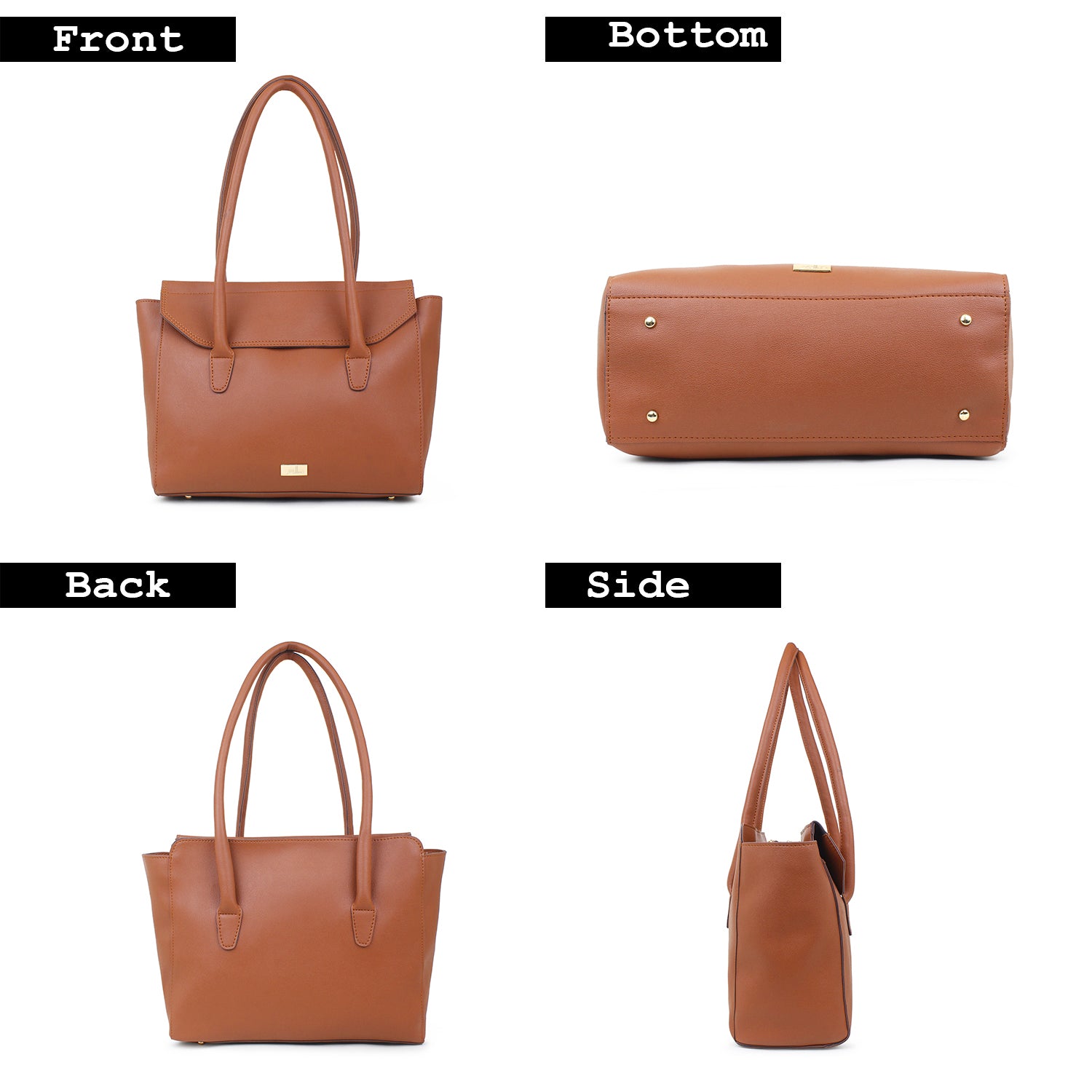 Oversized Tan multi compartment tote Bag