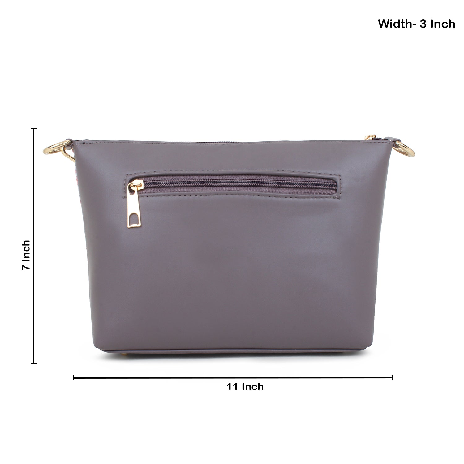Grey butterfly Printed Structured Sling Bag