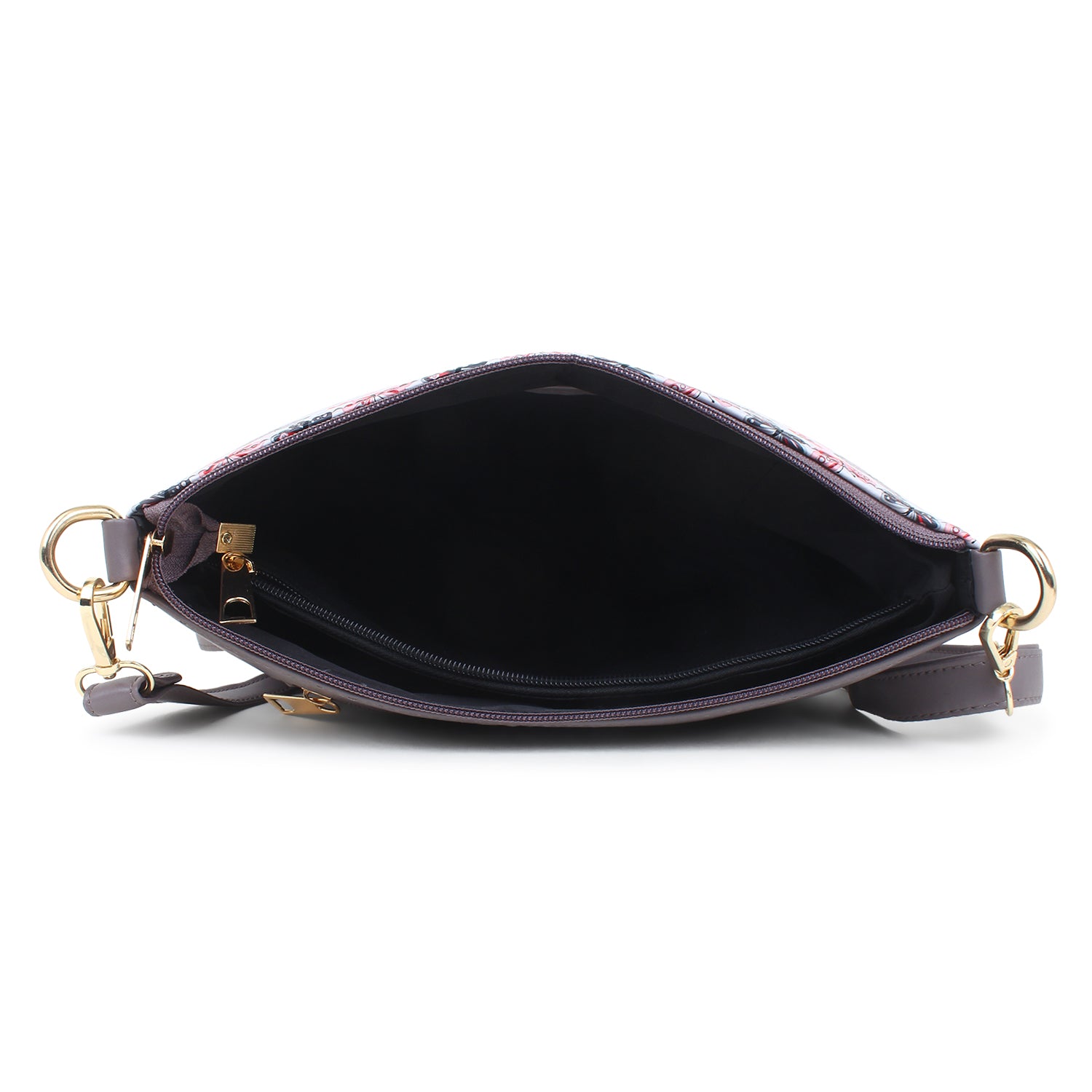 Grey butterfly Printed Structured Sling Bag