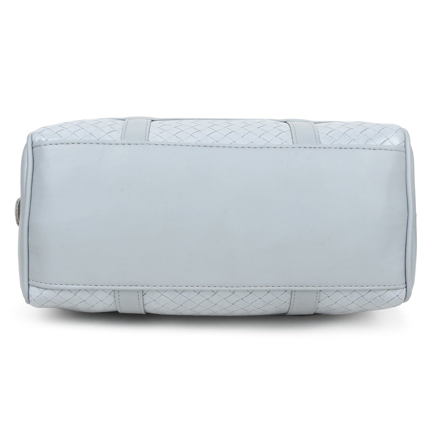 Sky Blue Quilted intrecciato weaved Handbag