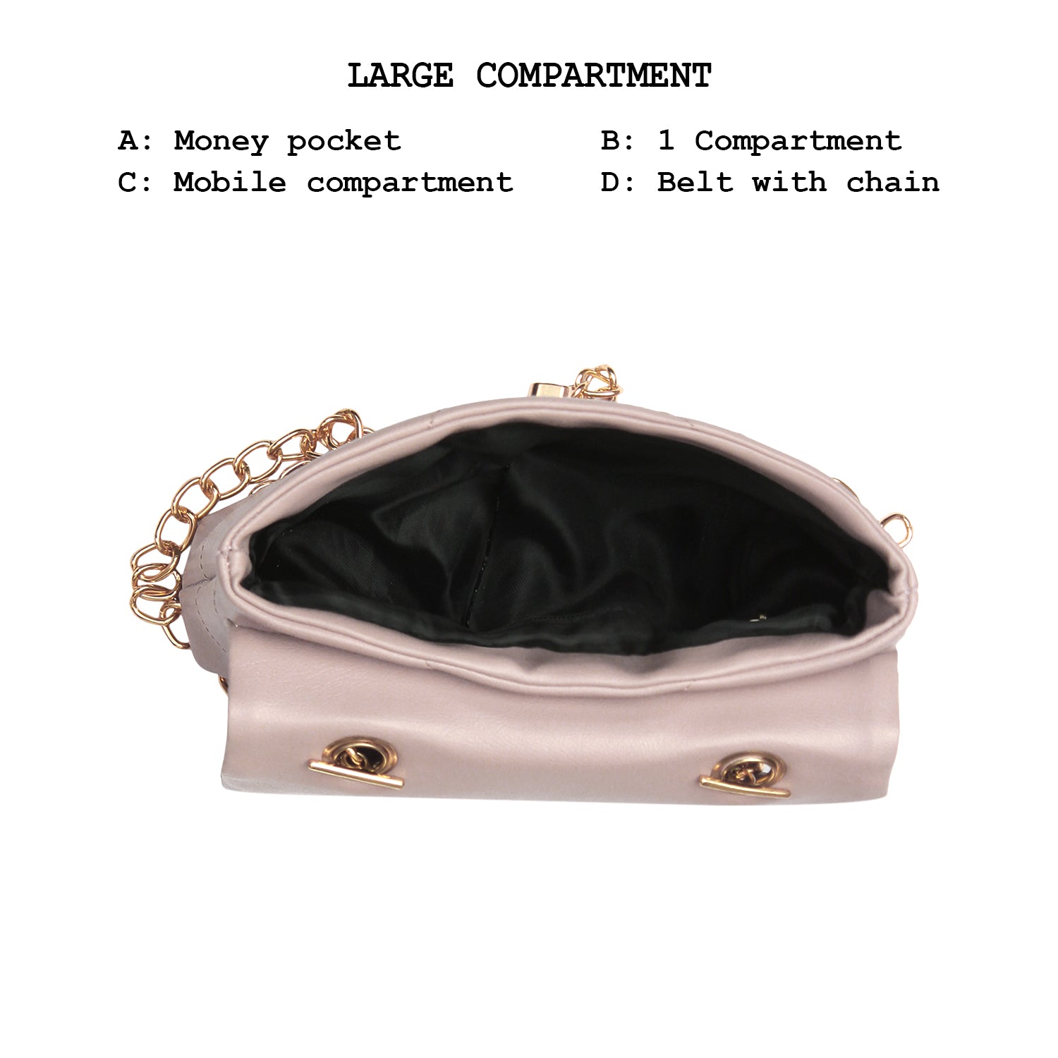 Pink Quilted Small Sling Bag