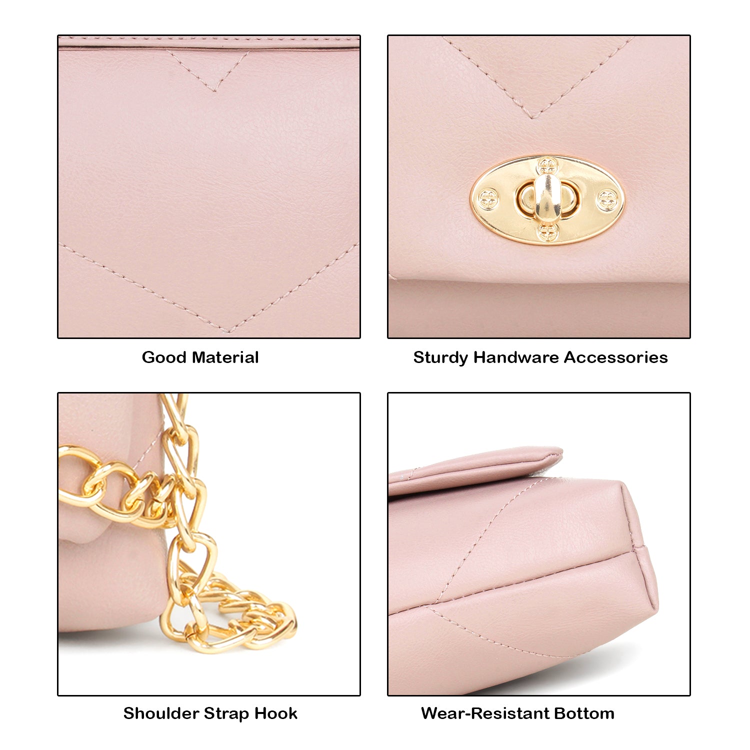 Pink Quilted Small Sling Bag