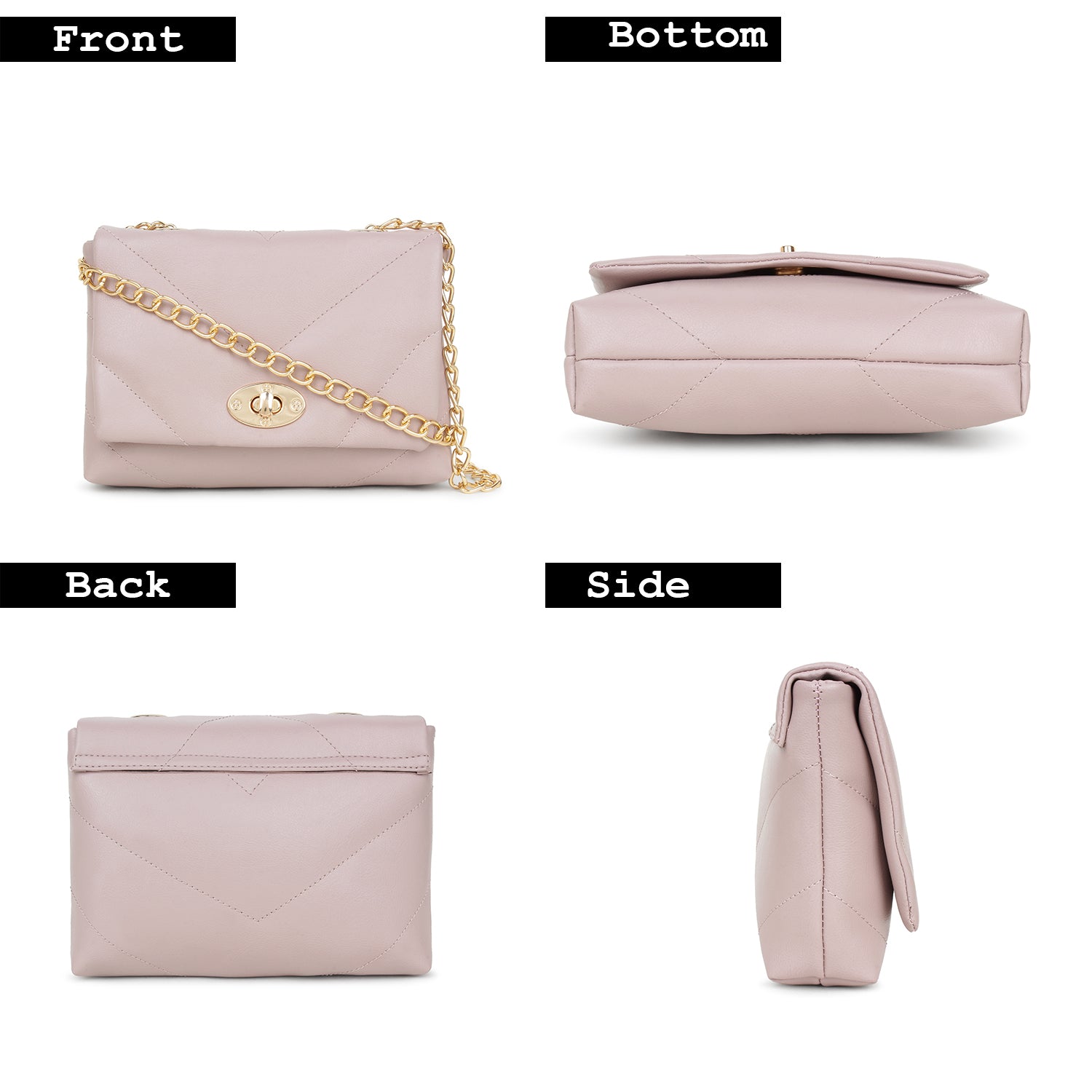 Pink Quilted Small Sling Bag