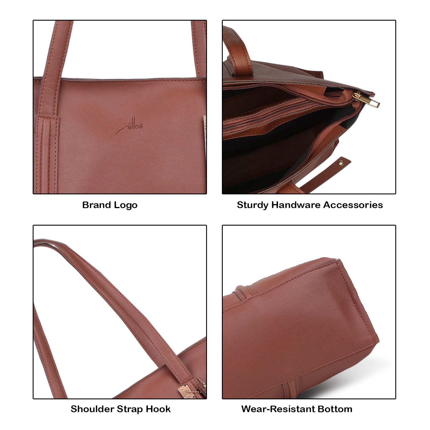 Tan Tote & Laptop Tote Bag for Women