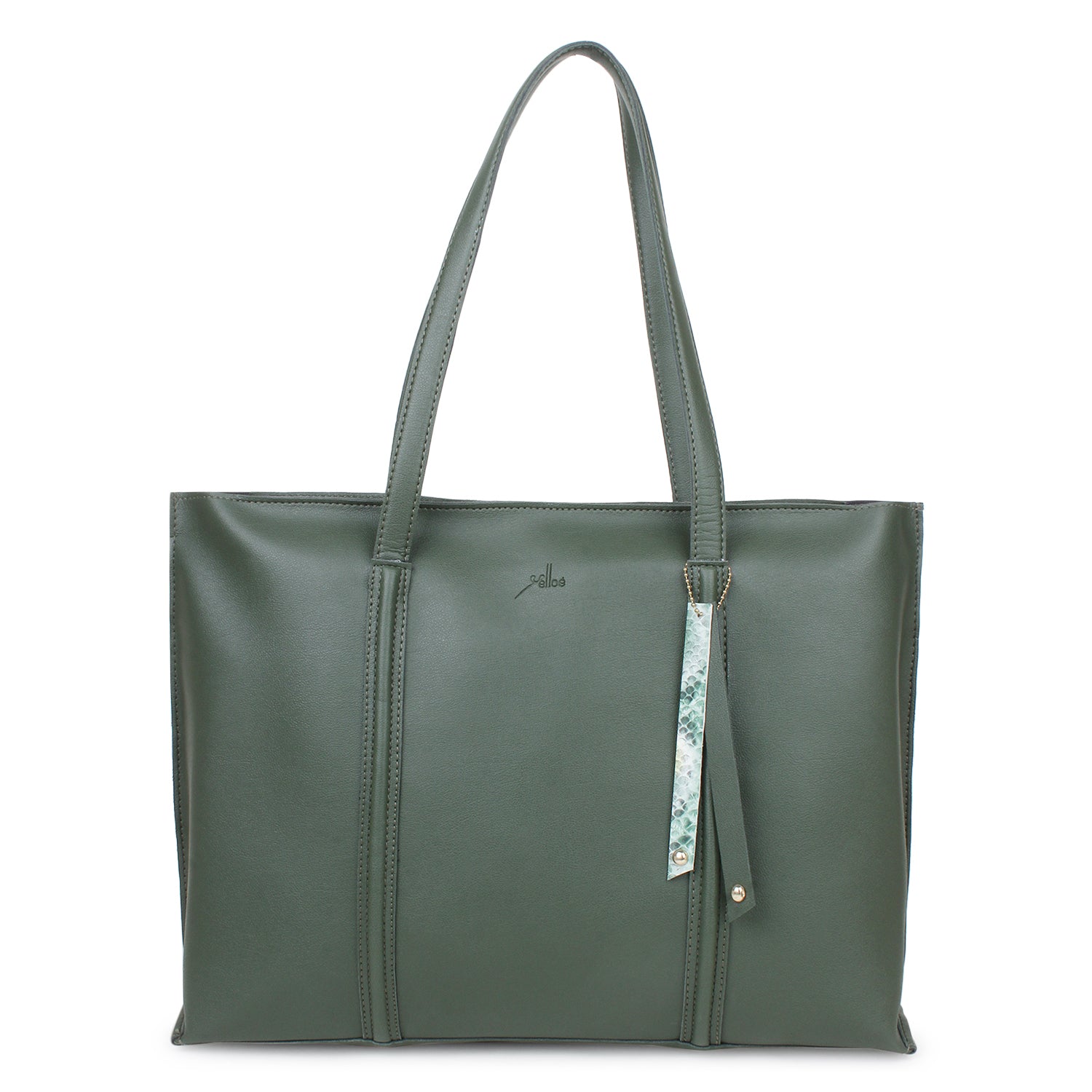 Green Tote & laptop bag for Women