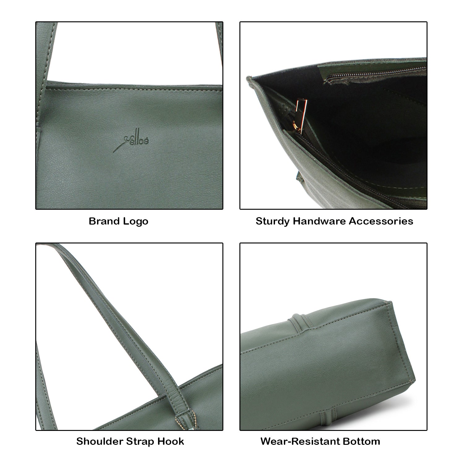 Green Tote & laptop bag for Women