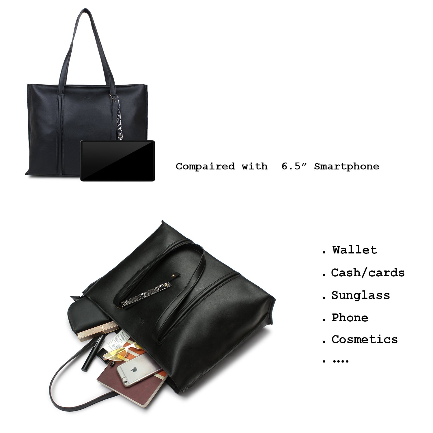 Black Tote & Laptop bag for Women