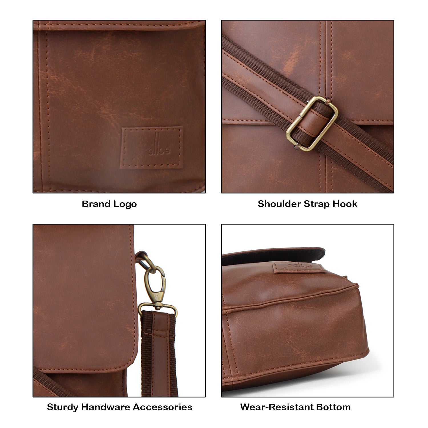 Solid Messenger Bag for men