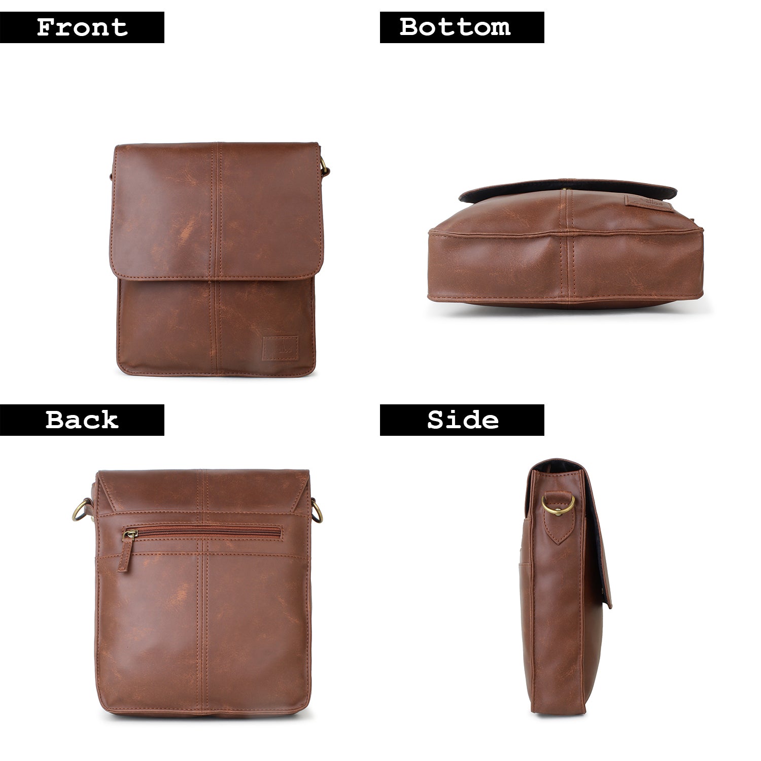 Solid Messenger Bag for men