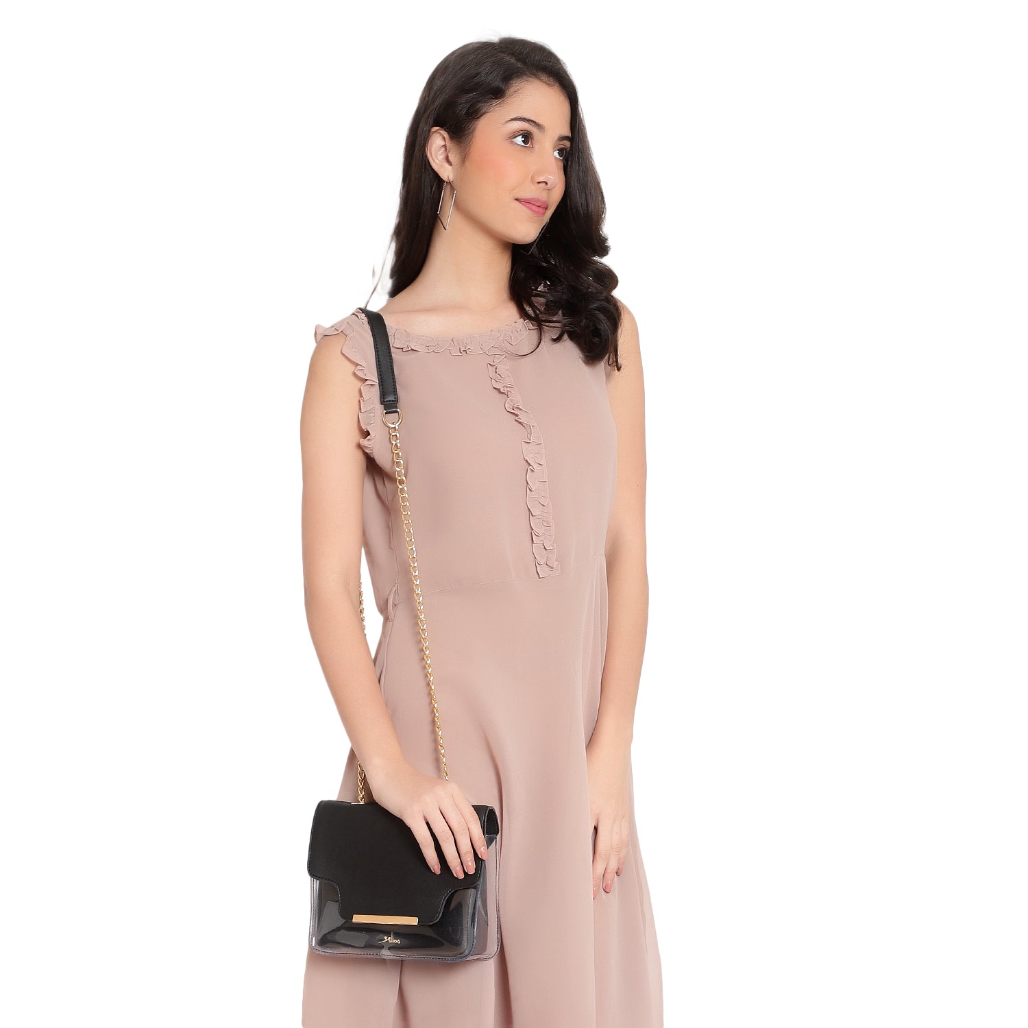 Solid Medium Sling Bag for girl's & women