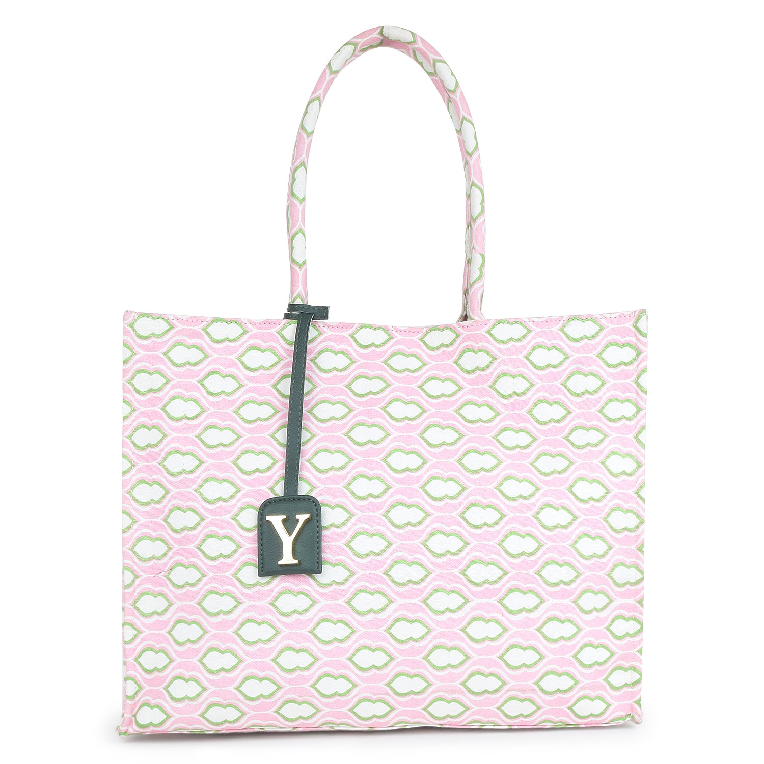 Oversized Pink Printed Tote Bag