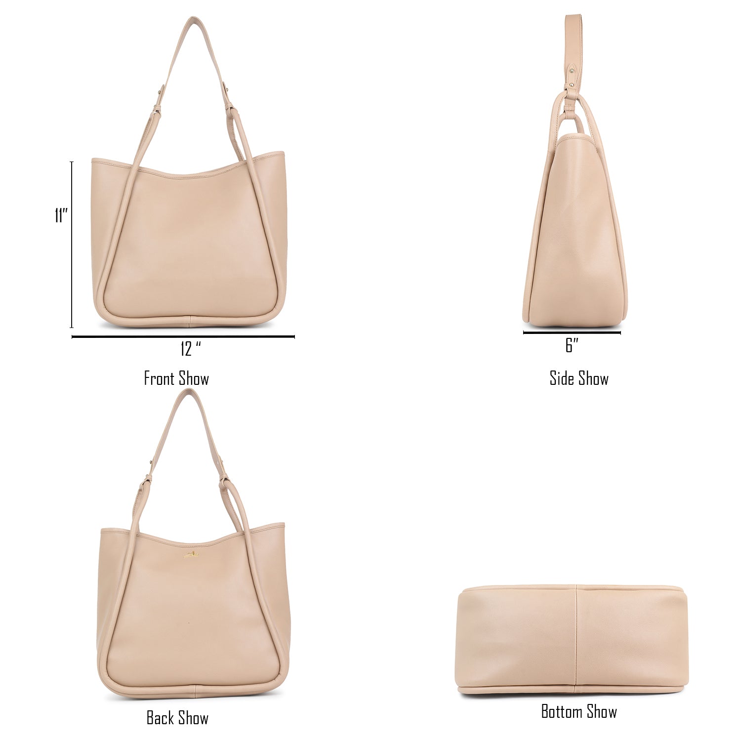 Trendy Beige Tote Bag With Pouch