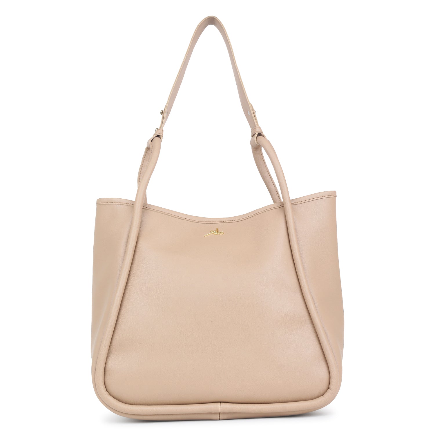 Trendy Beige Tote Bag With Pouch