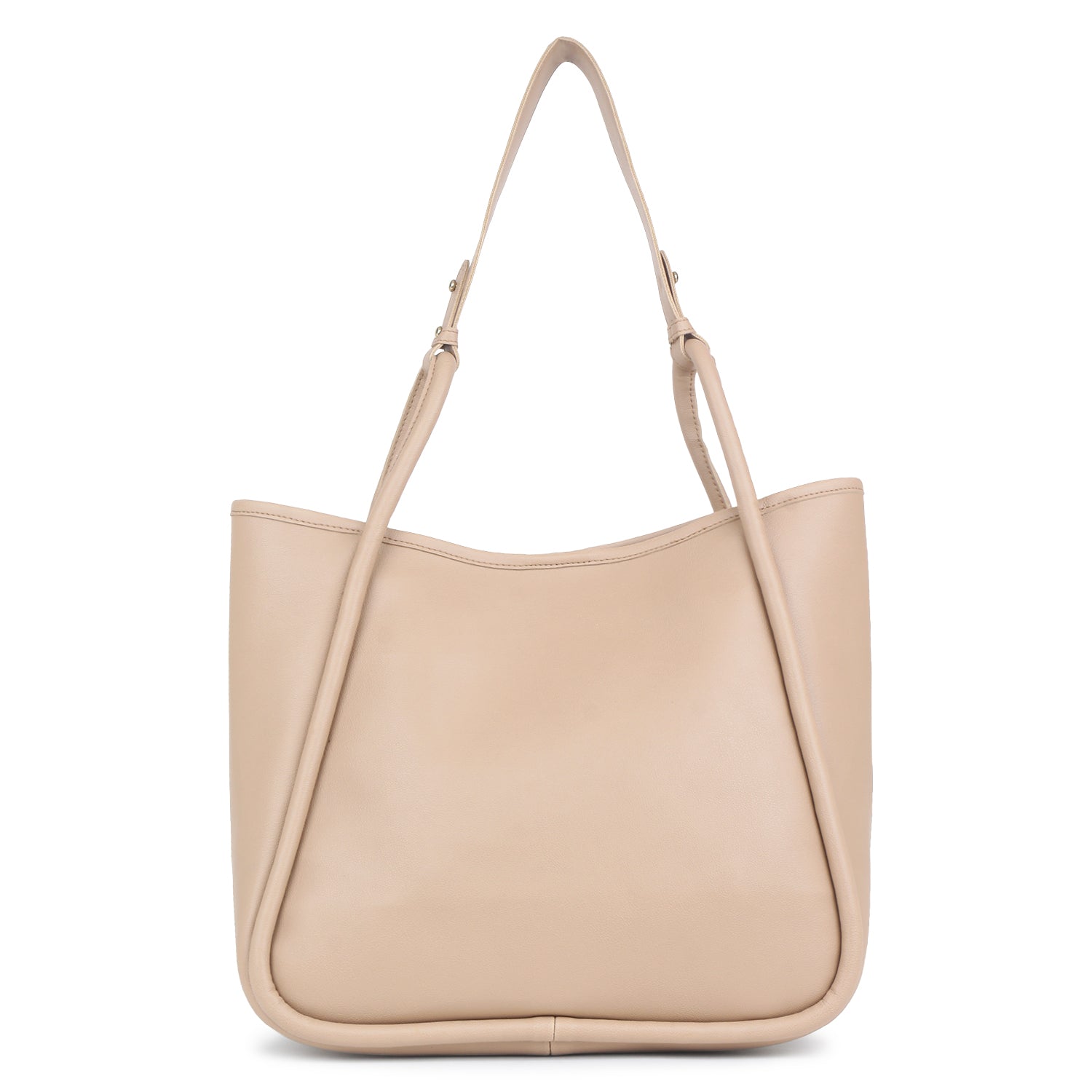 Trendy Beige Tote Bag With Pouch