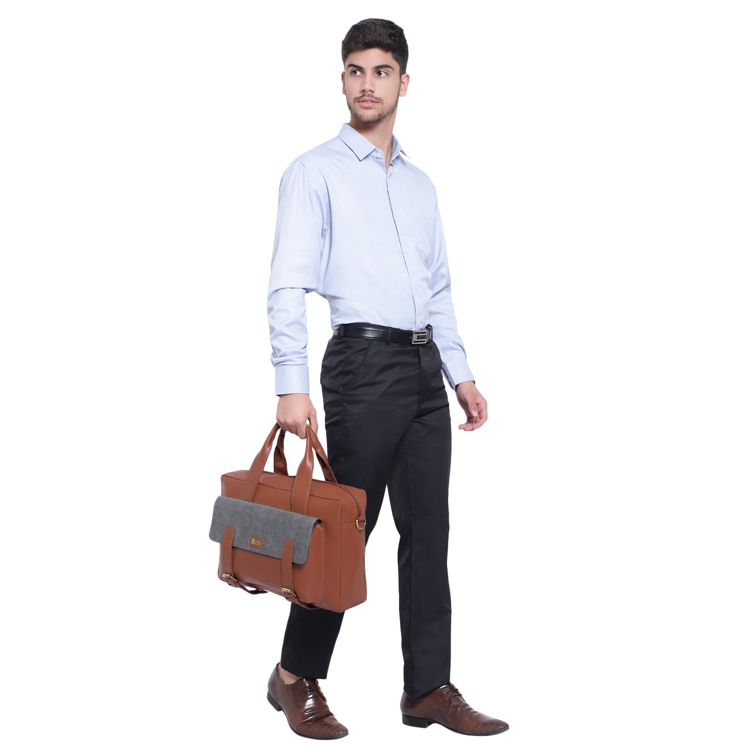 Tan Spacious Laptop Bag for Men