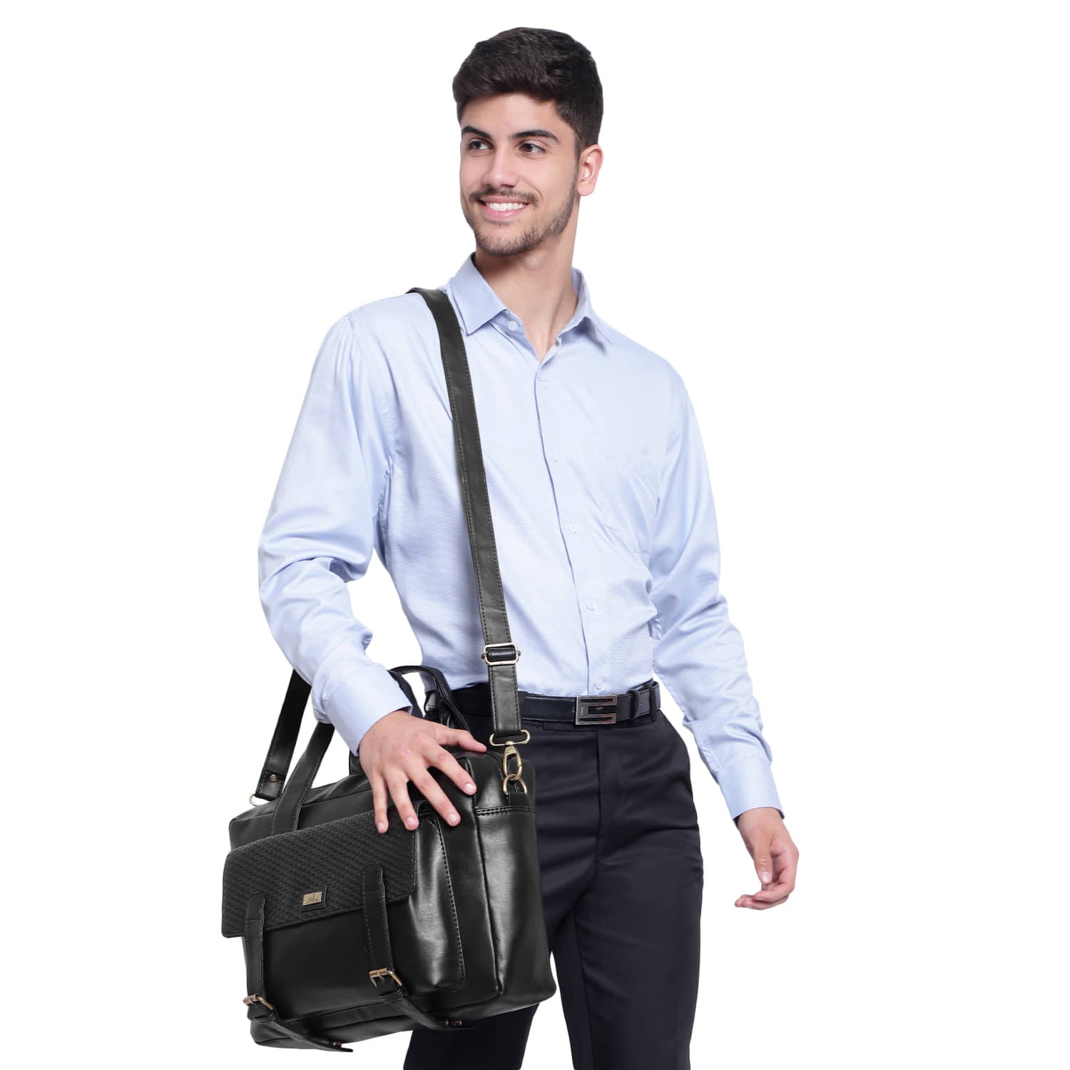 Black Spacious Laptop Bag for Men