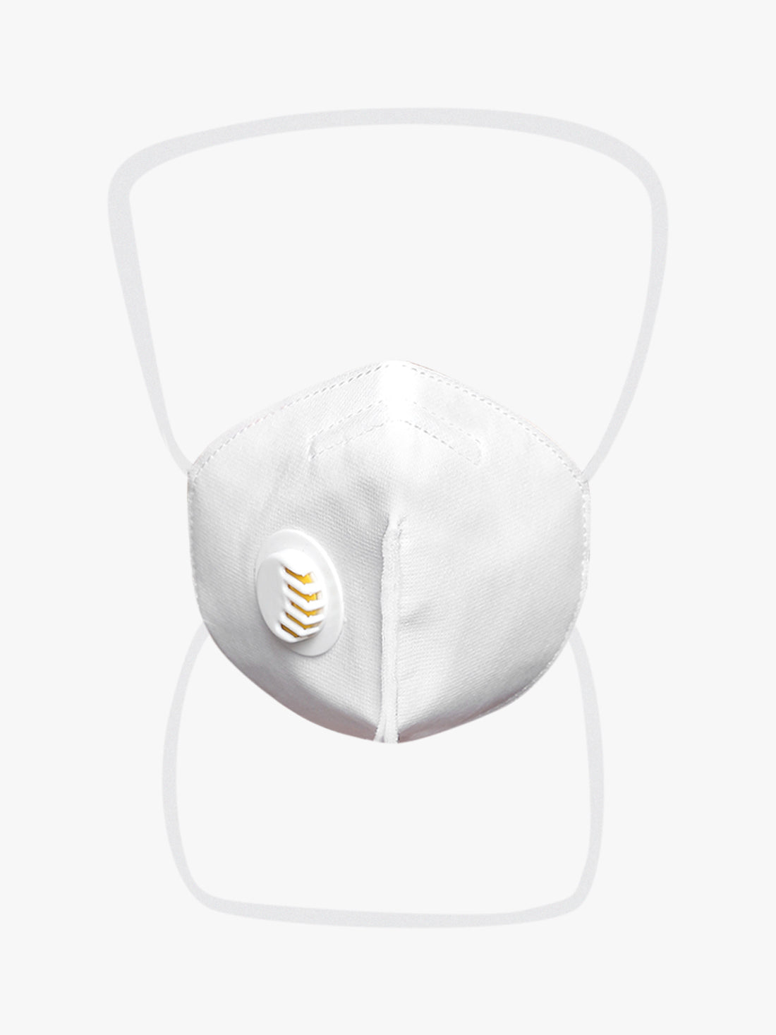 Yelloe 5 layered mask with Respirator (Pack of 3)