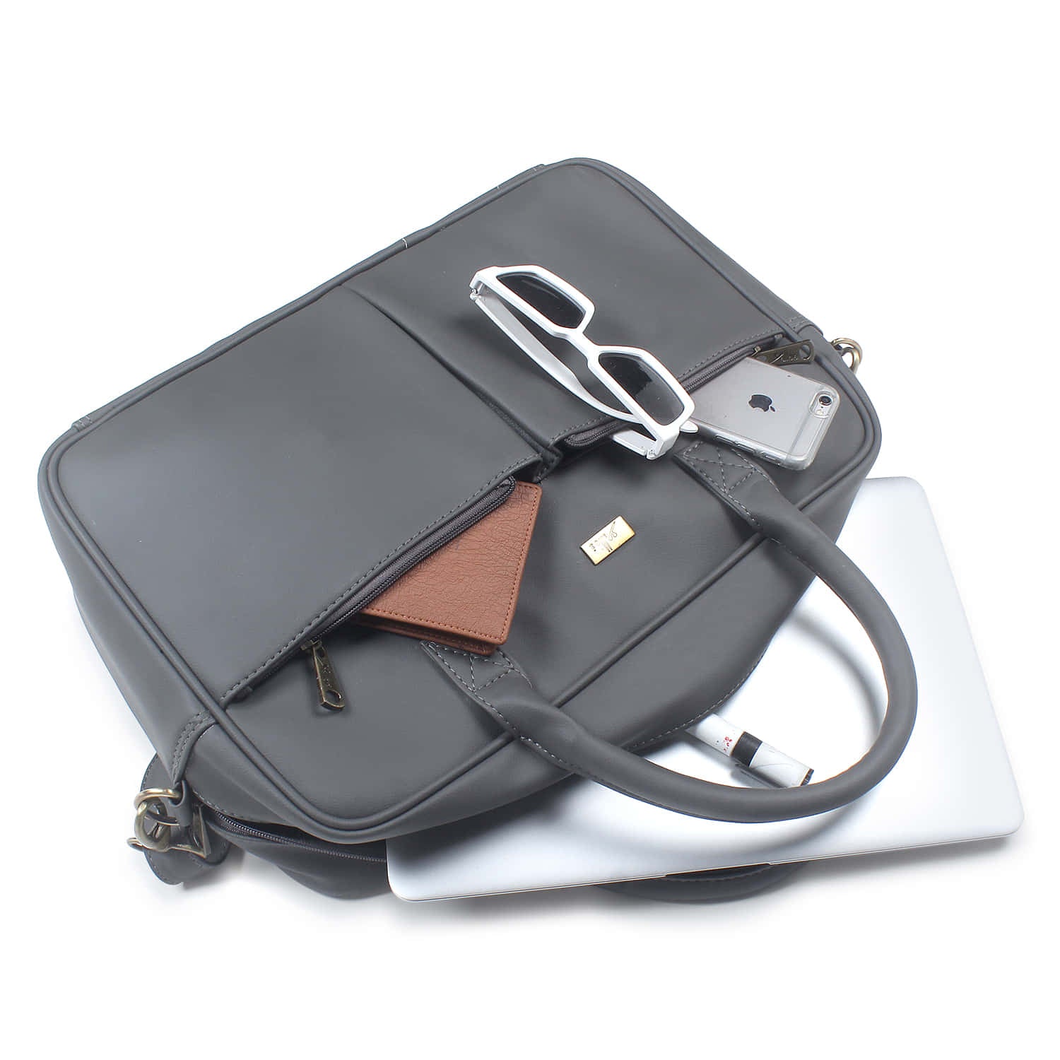 Grey Office Laptop Bag for Men