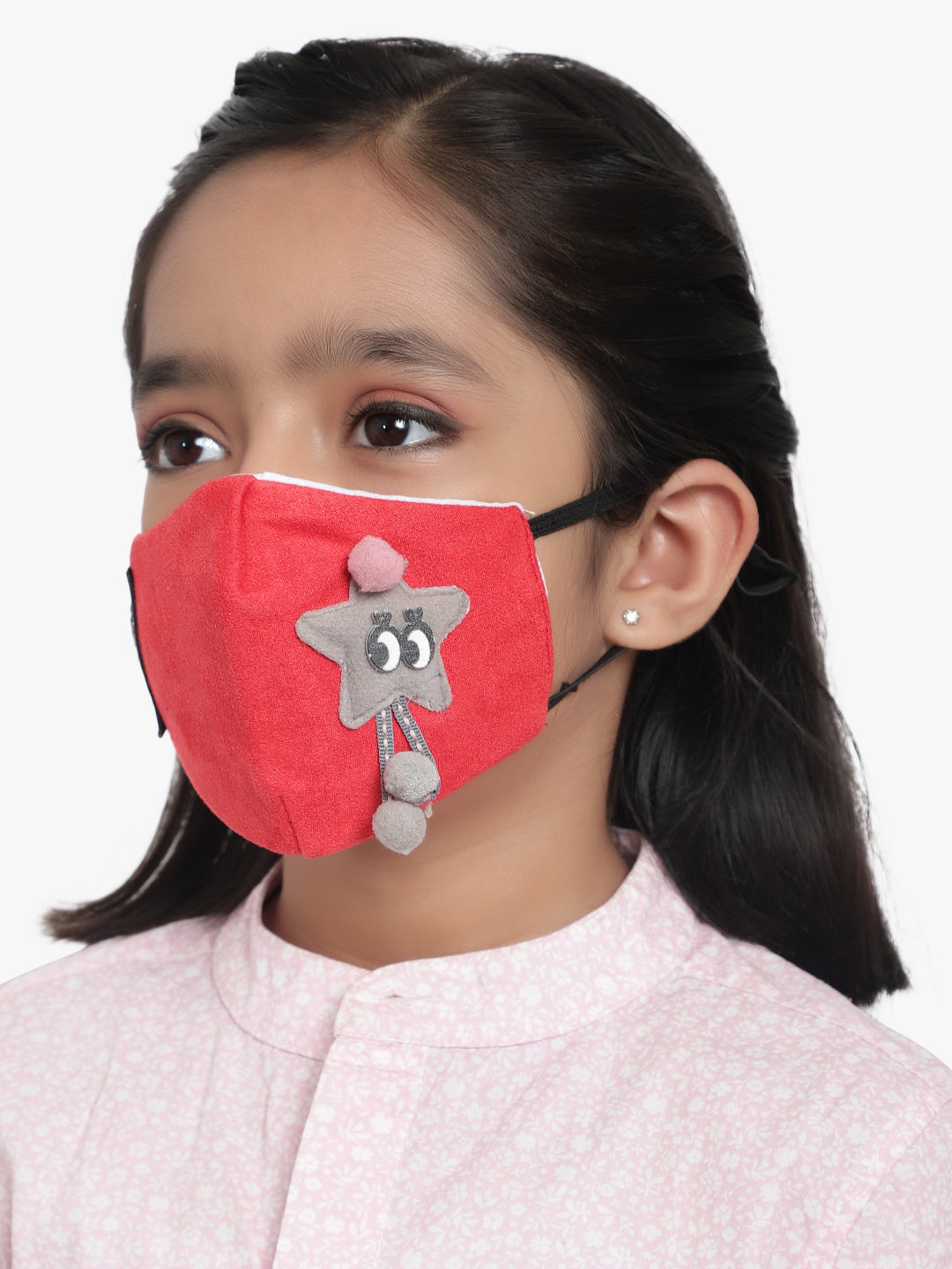 Kids 3 ply soft fabric Masks for Kids (Pack of 4)