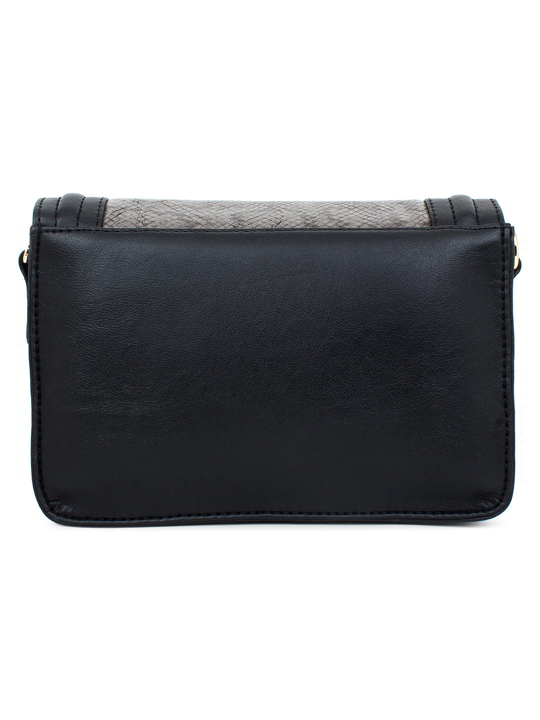 Black Sling Bag with Snake Print