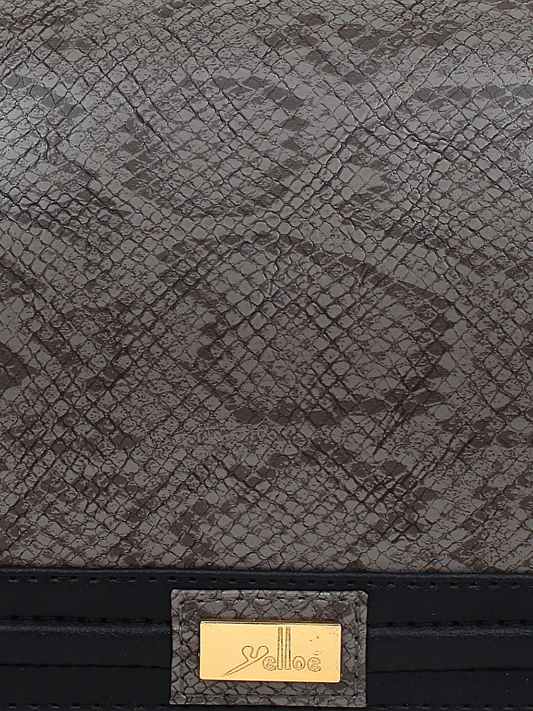 Black Sling Bag with Snake Print