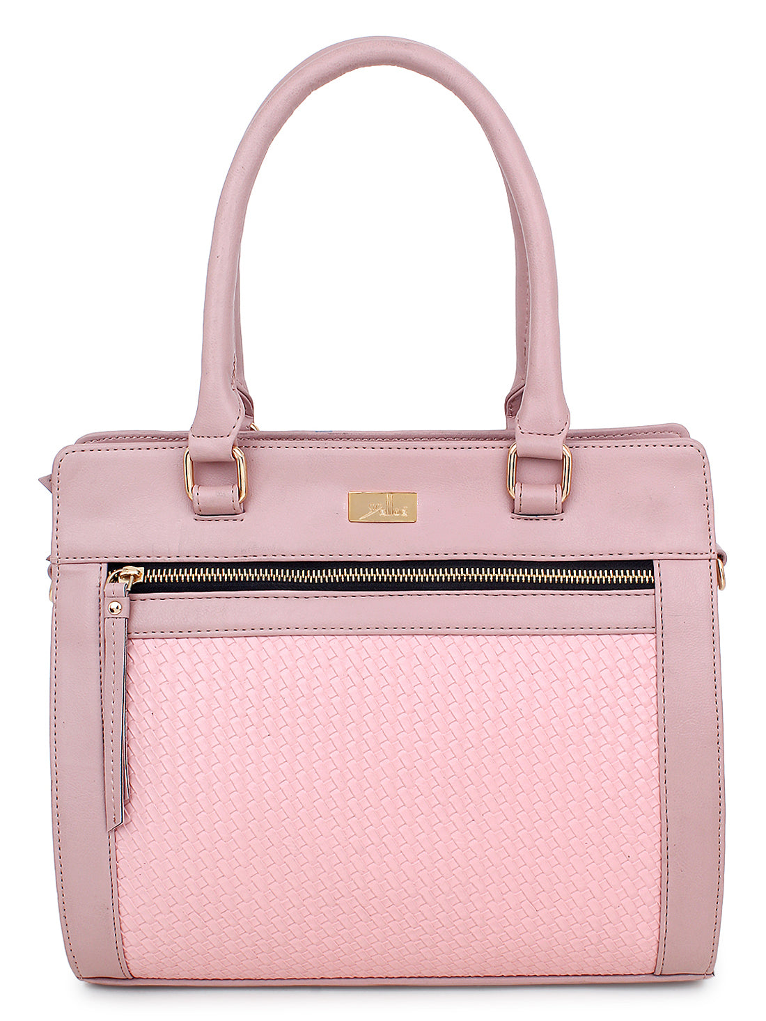 Pink Intrecciato Weave Handbag