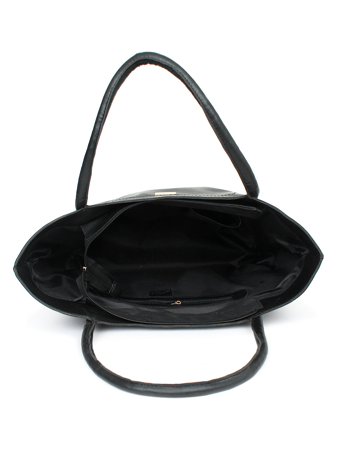 Black Spacious Tote Bag in Bag