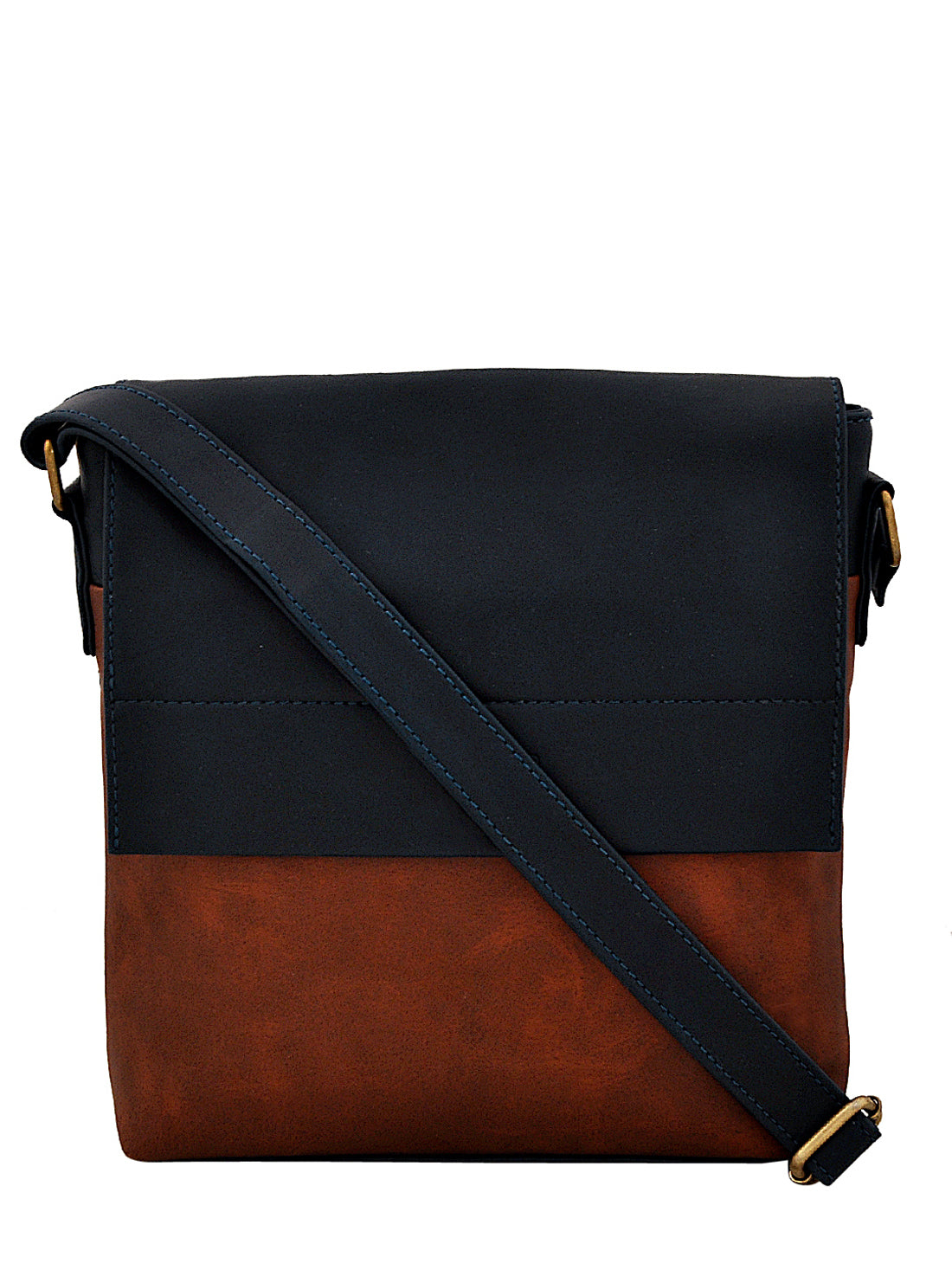 Tan Blue Messenger Bag Mens