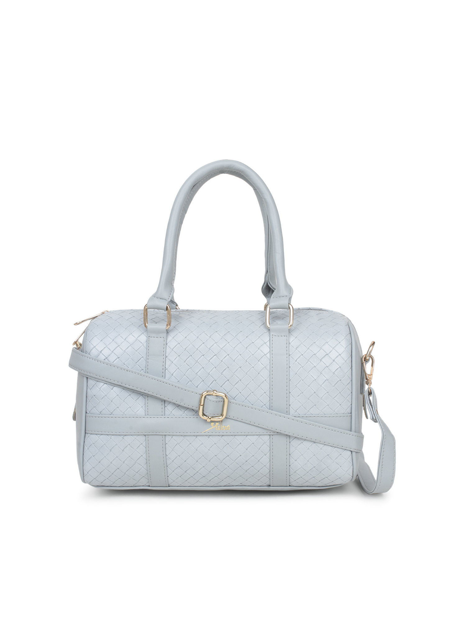 Sky Blue Quilted intrecciato weaved Handbag