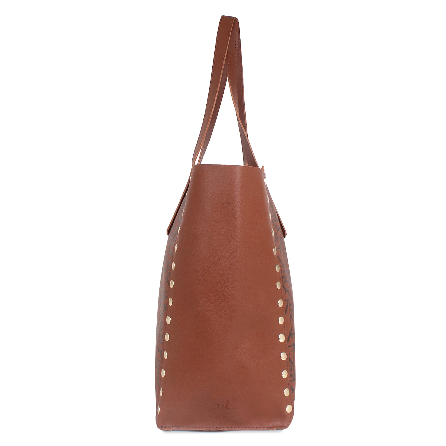 Printed Tan Tote Bag for Women with Free pouch