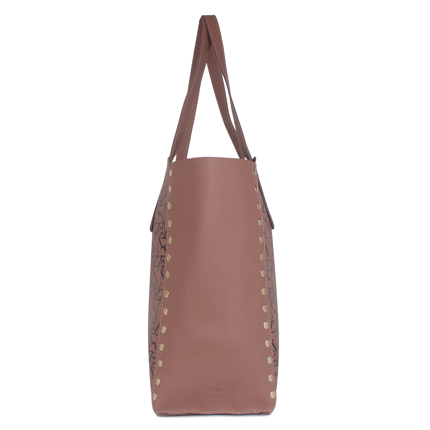 Pink Printed Tote Bag for Women with Free pouch