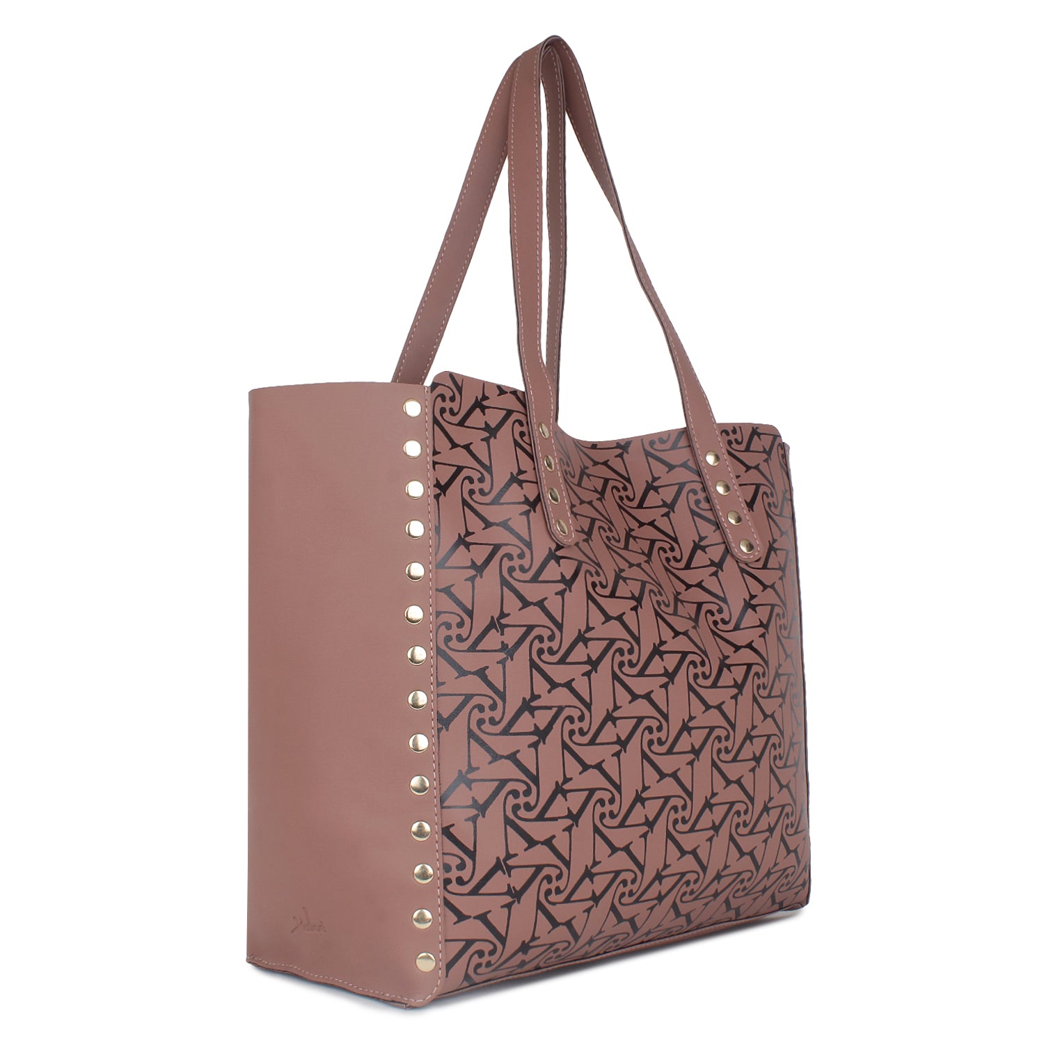 Pink Printed Tote Bag for Women with Free pouch