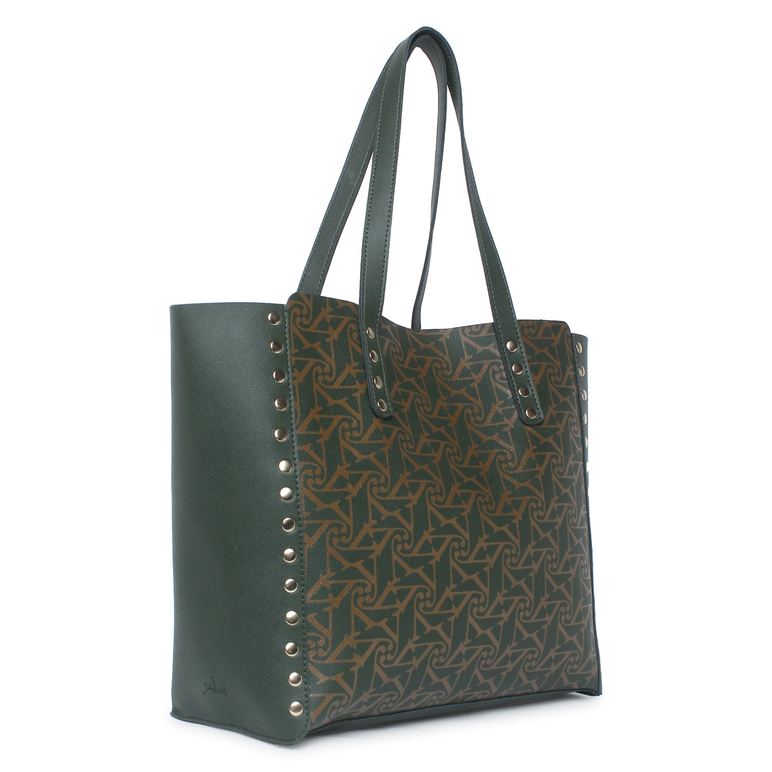 Green Printed Tote Bag for Women