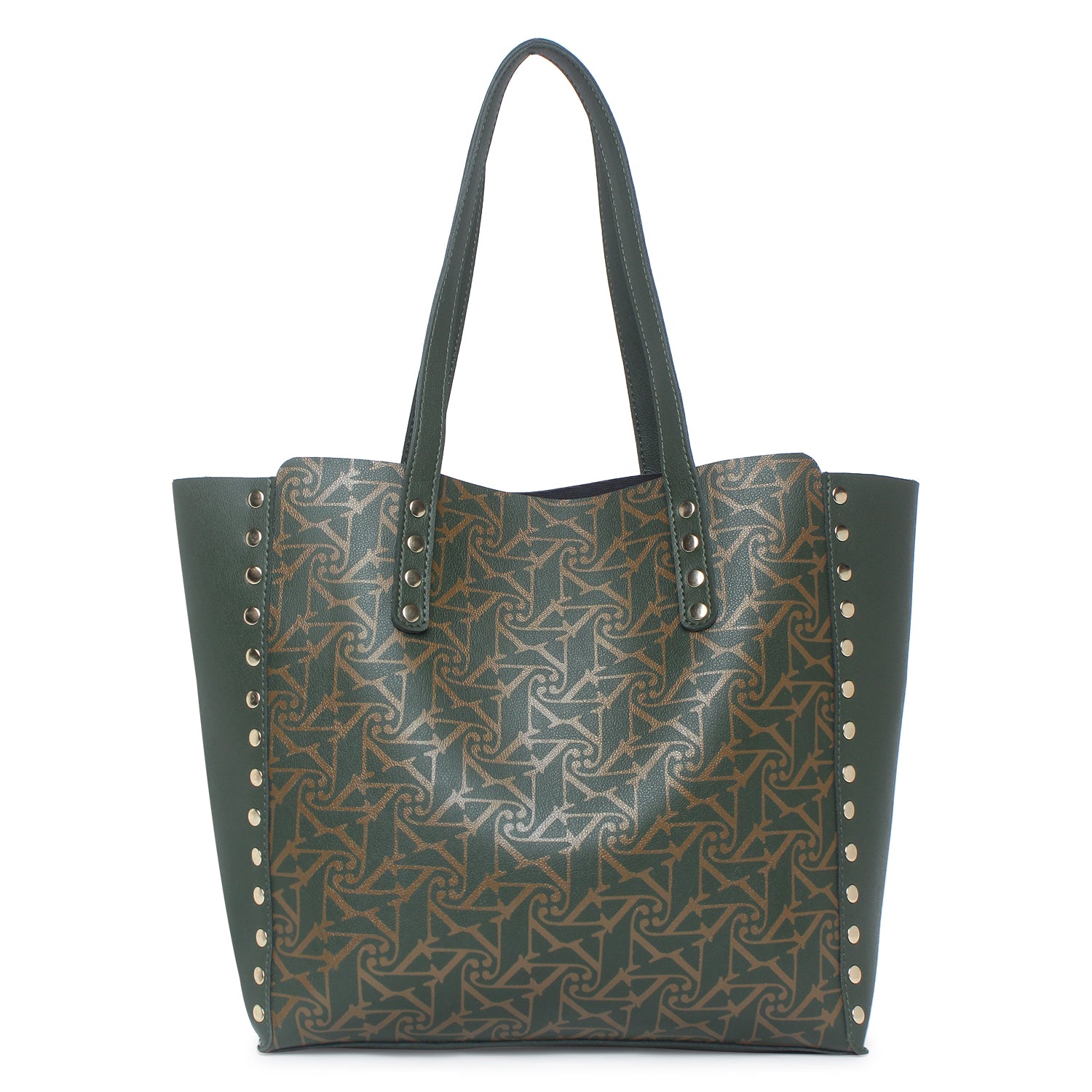 Green Printed Tote Bag for Women