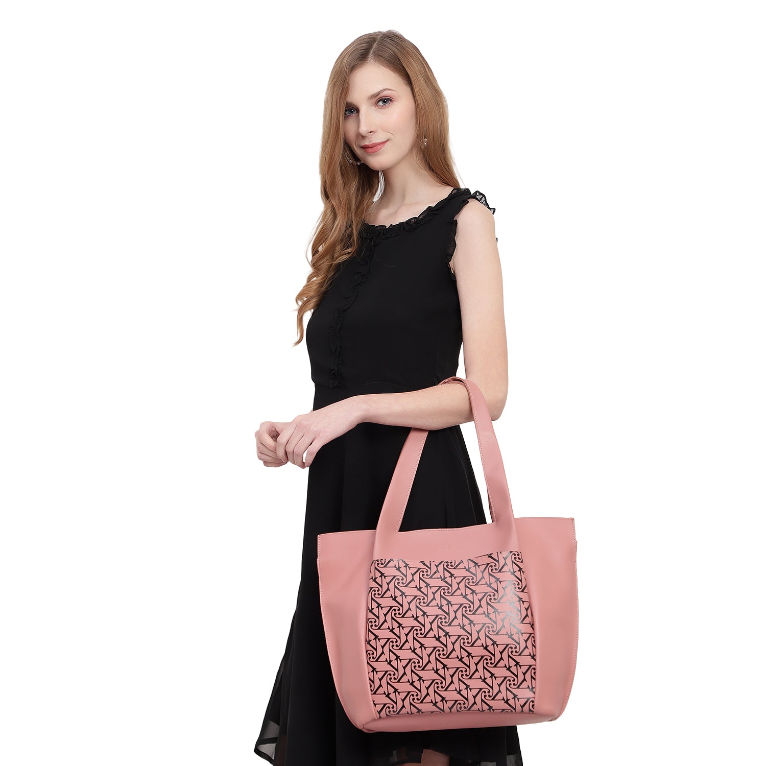 Pink Printed Laptop Bag for women
