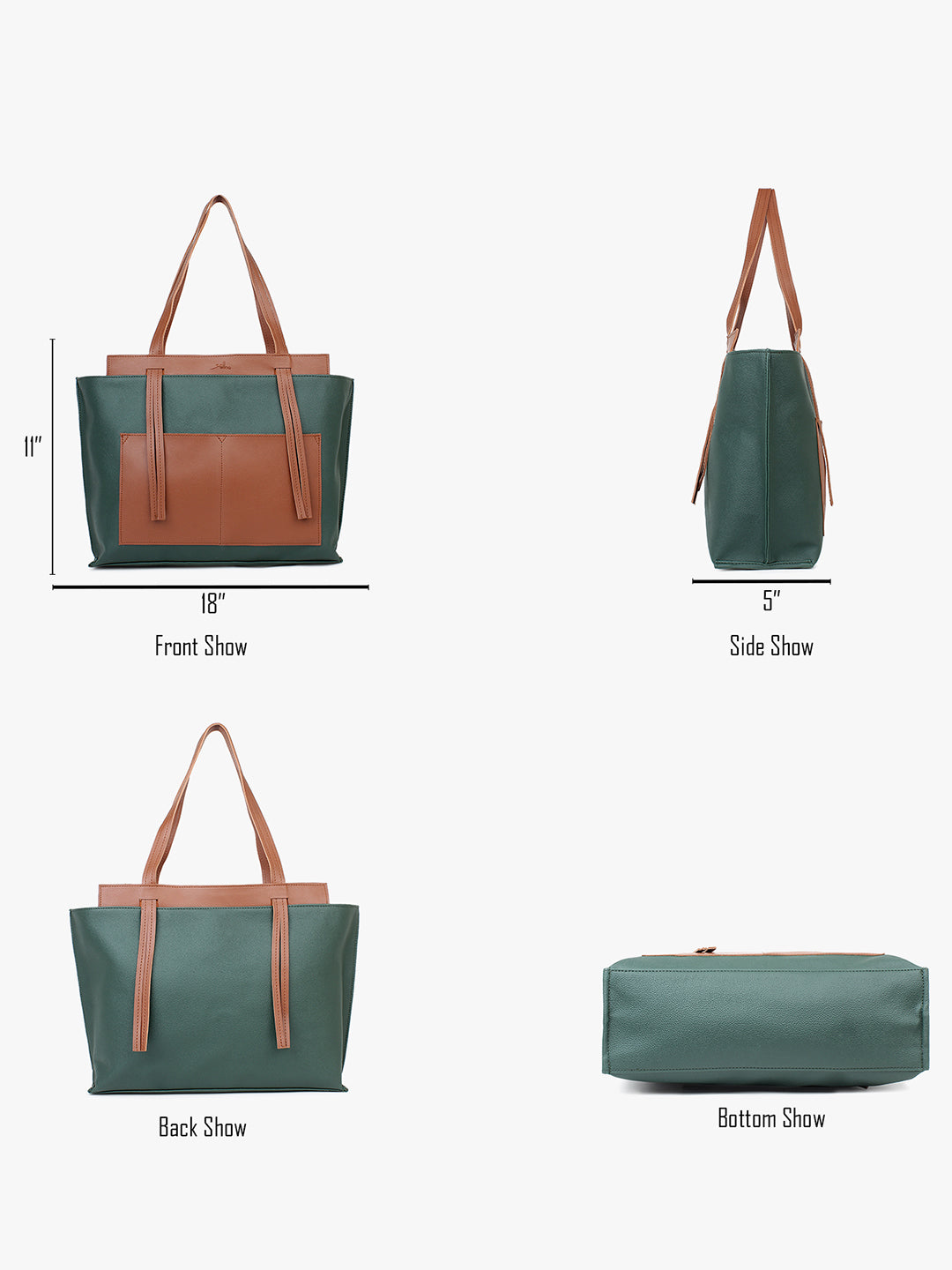 Oversized Shopper Bag Green